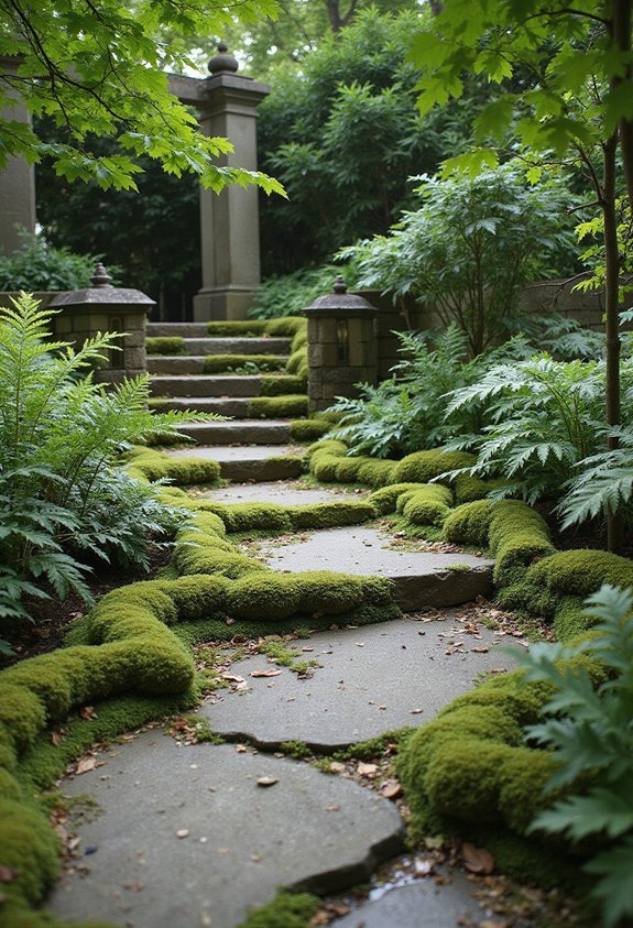serene soft moss filled japanese landscape