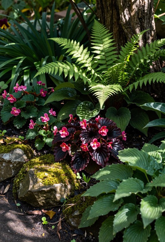 shade tolerant plants for corners