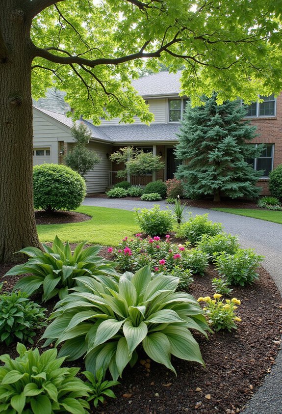 shaded north facing flower gardens