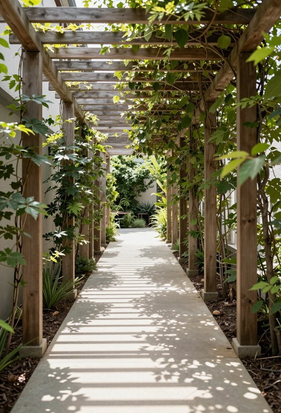 slim trellis for dappled shade