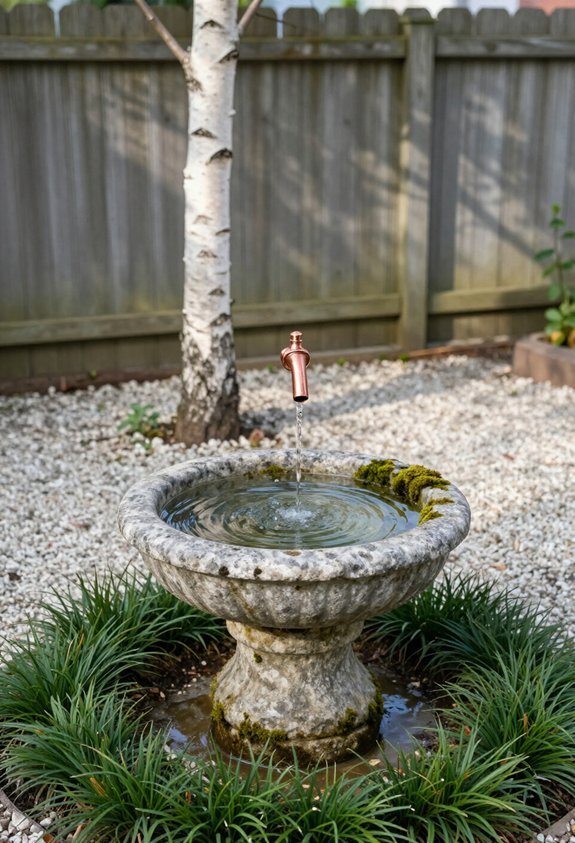 small fountain enhances perception