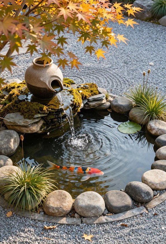 solar powered pond fountain installation