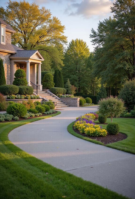 sophisticated curb appeal landscape design
