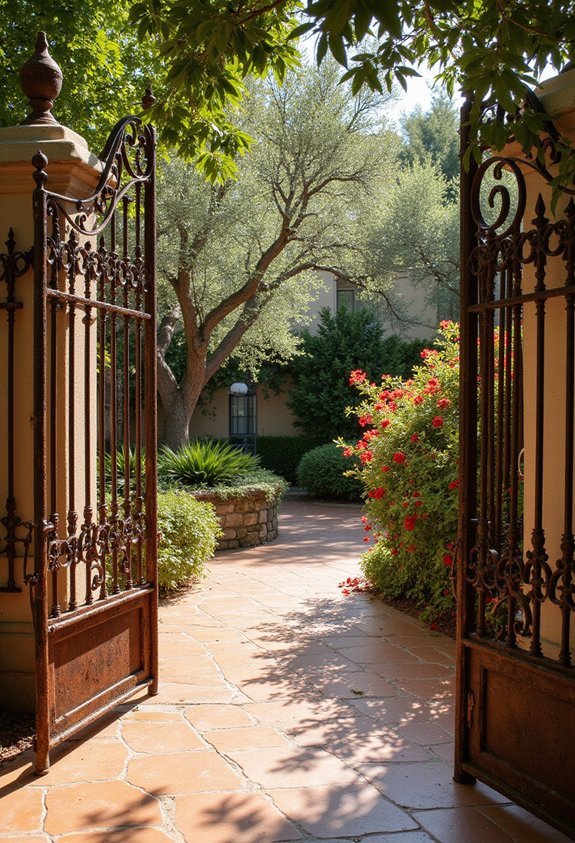sophisticated mediterranean aesthetic entrance
