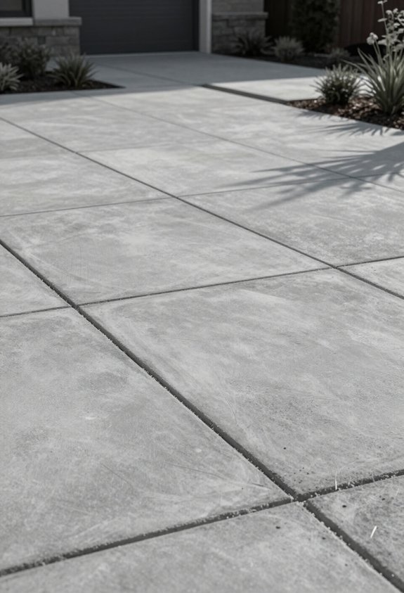 sophisticated minimalist concrete driveways