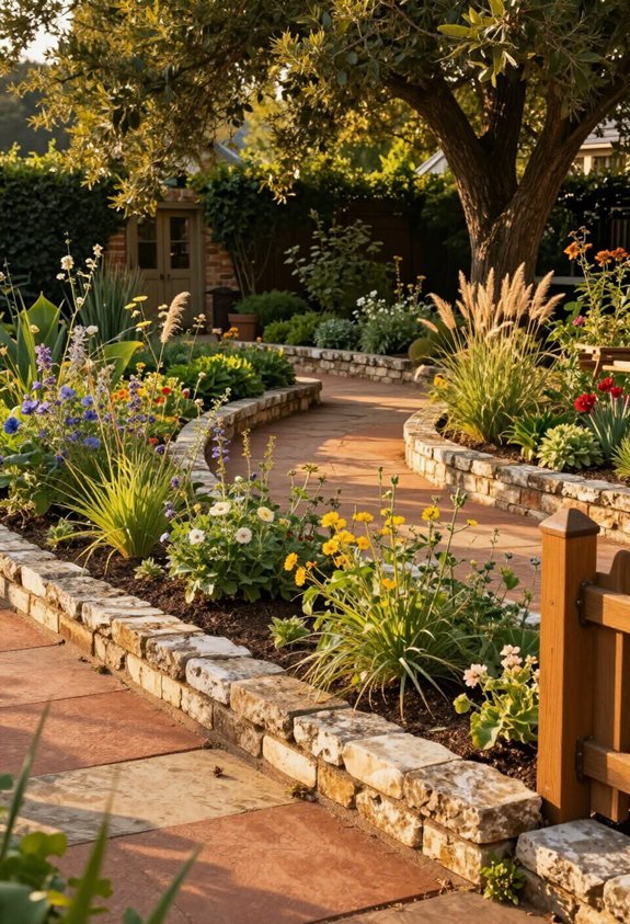 stone and brick borders