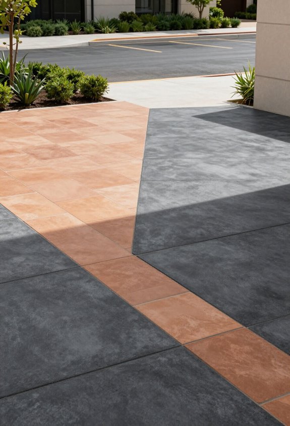 strategic paving material contrast