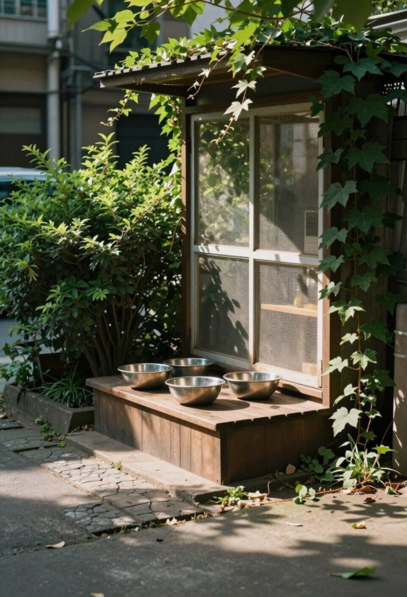 strategic pet feeding placement