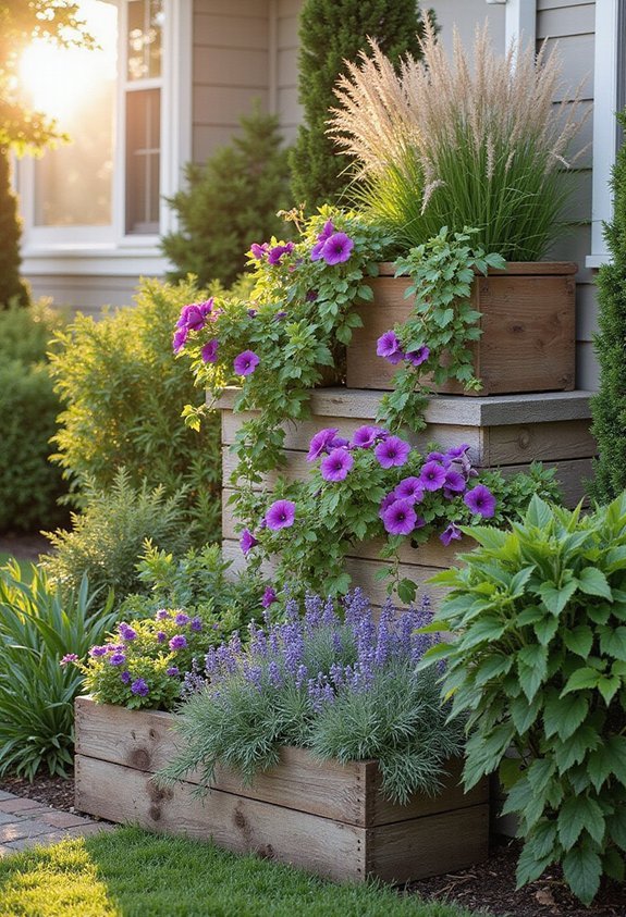 strategic planter box arrangement