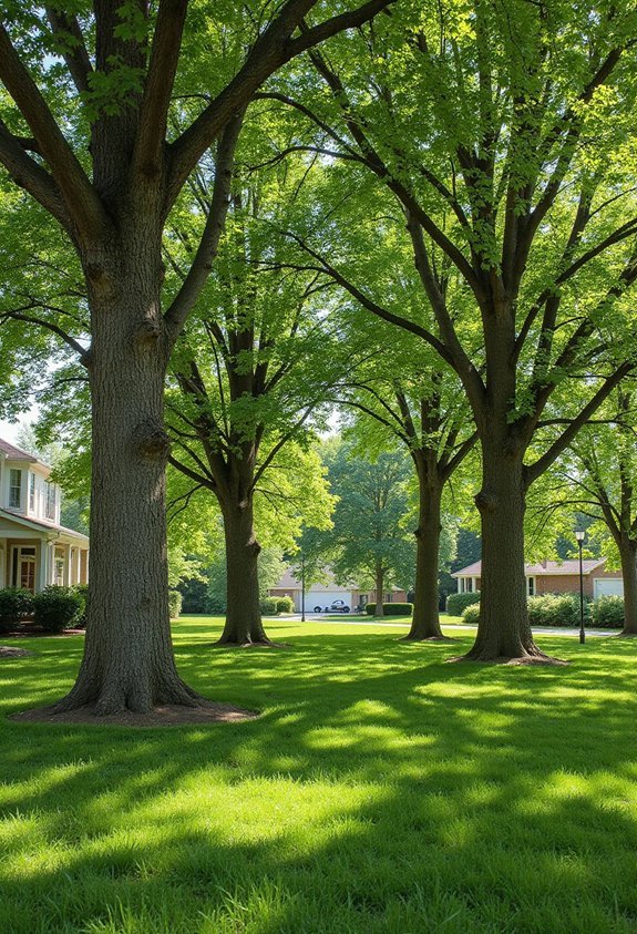 strategically place evergreen and deciduous trees