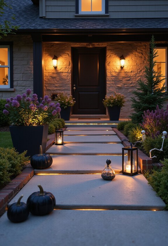 stylish safe illuminated halloween pathway decorations