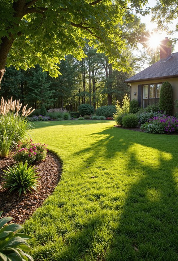 sunny no mow low maintenance landscaping options