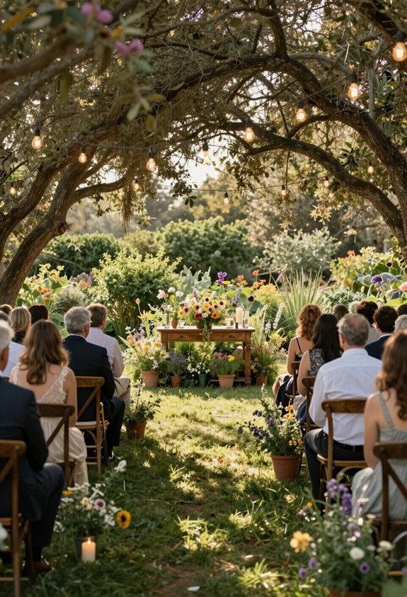 sustainable backyard wedding choices