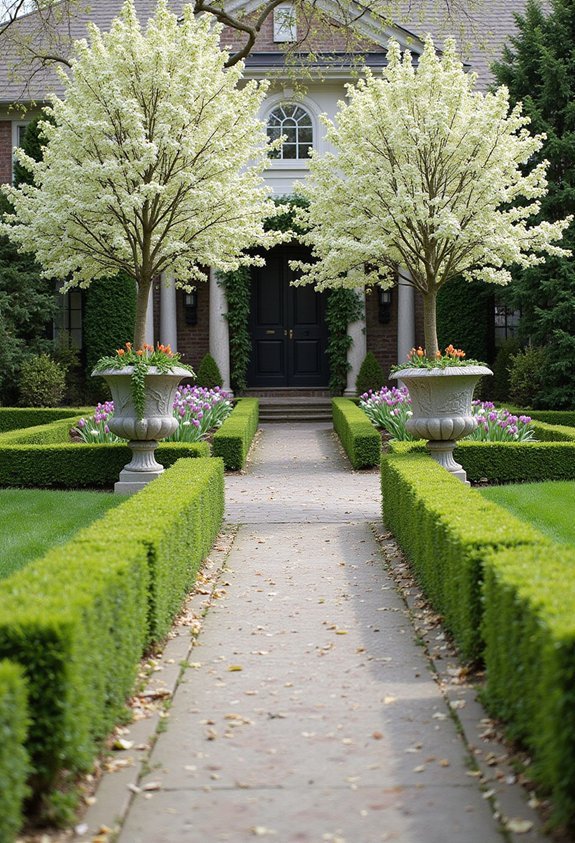 symmetrical balanced formal harmonious