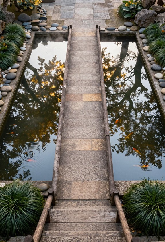 symmetrical pond basin installation