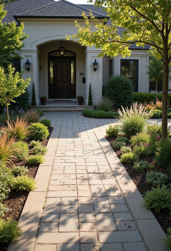 systematic front yard courtyard planning