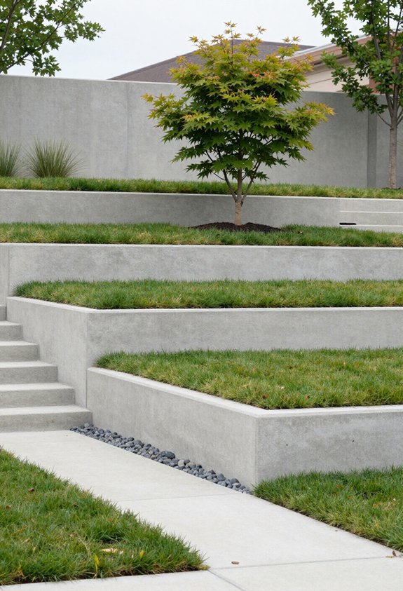 terraced landscaping for slopes