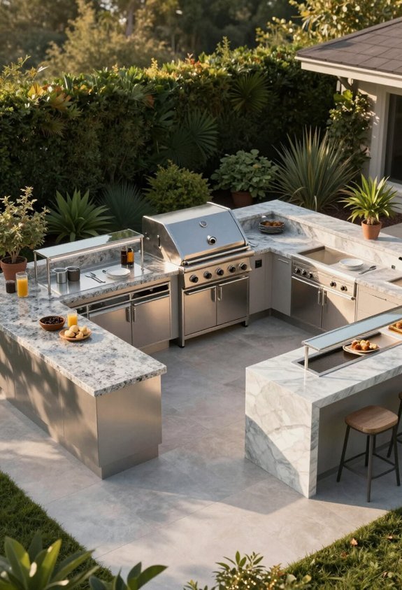 three distinct cooking zones