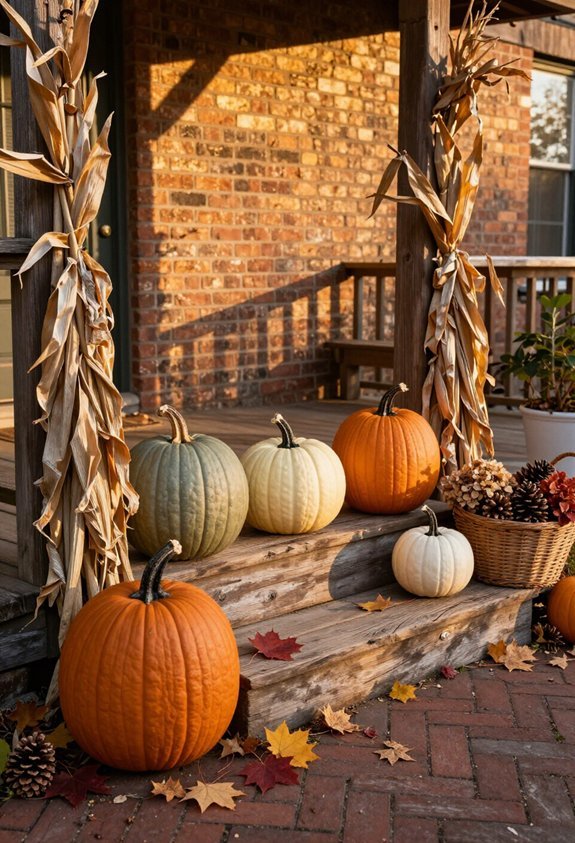 tiered pumpkin display steps