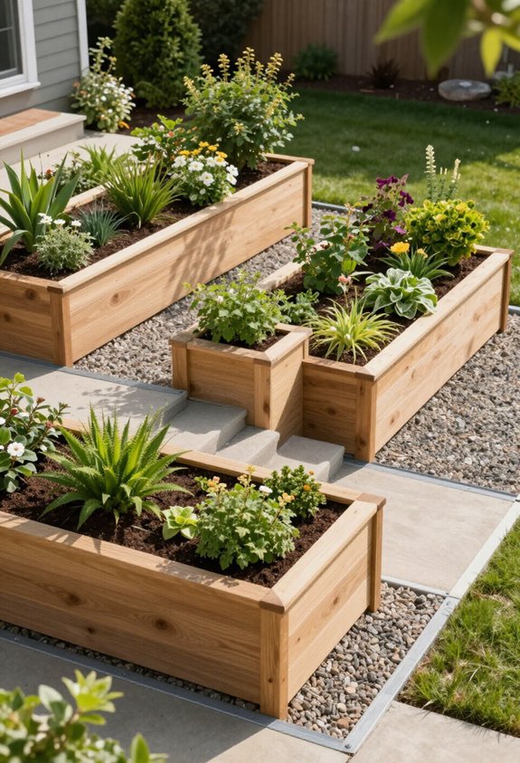 tiered raised bed benefits