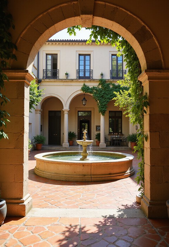 timeless elegant mediterranean courtyard