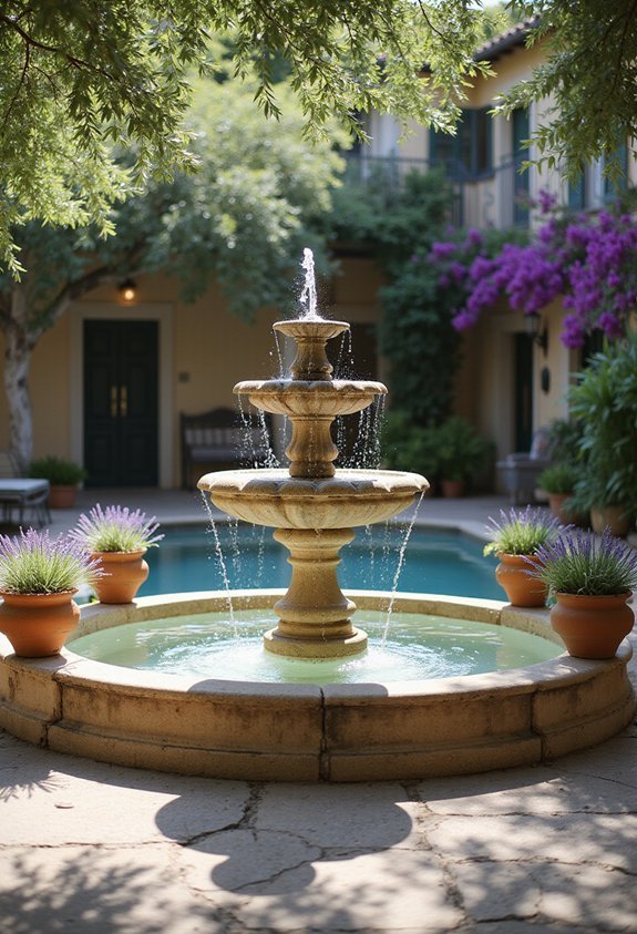 timeless elegant mediterranean stone fountains