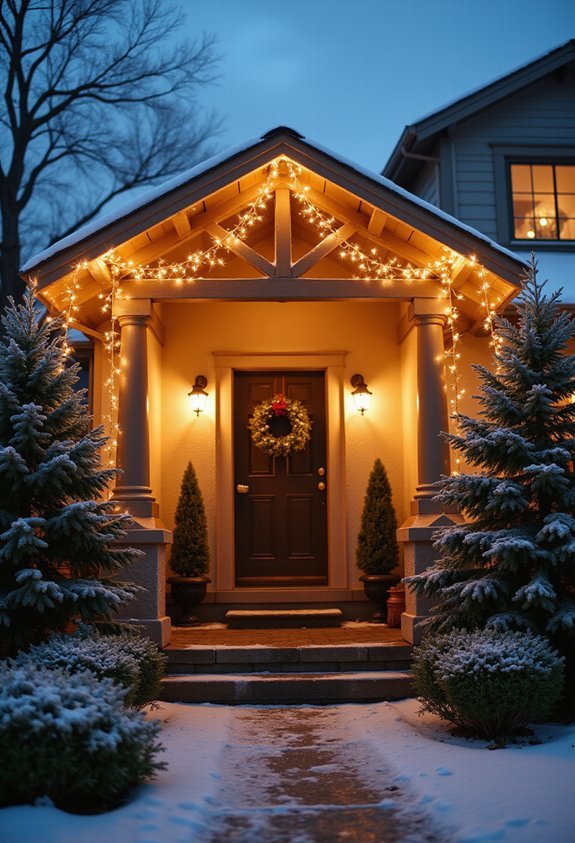 timeless roofline lighting holiday charm