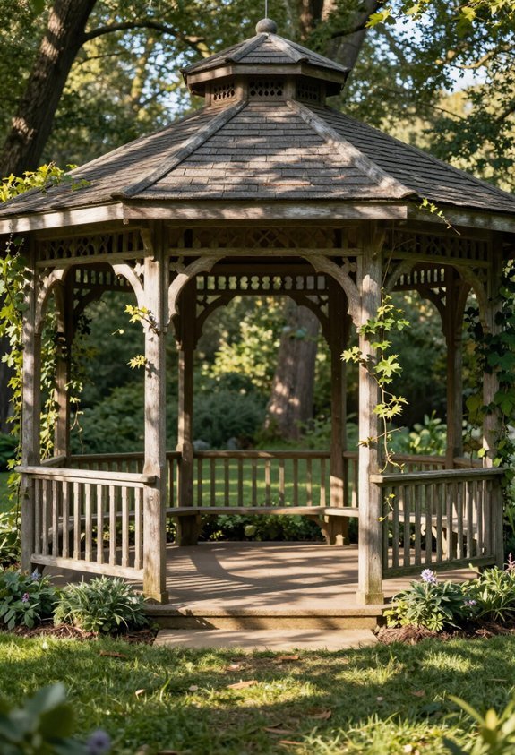 timeless wooden gazebo elegance