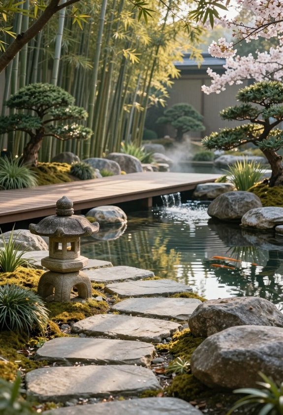 tranquil meditation garden space
