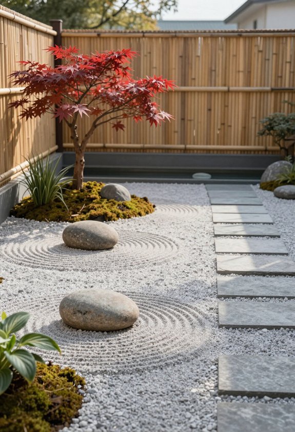 tranquil minimalist japanese gardens