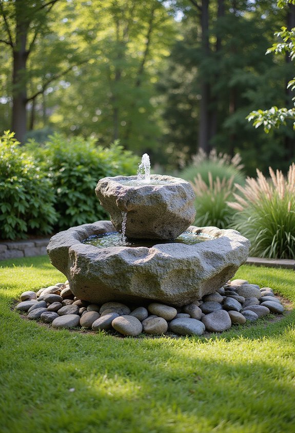 tranquil minimalist soothing water feature