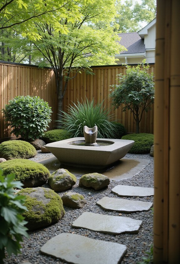 tranquil purifying meditative water feature