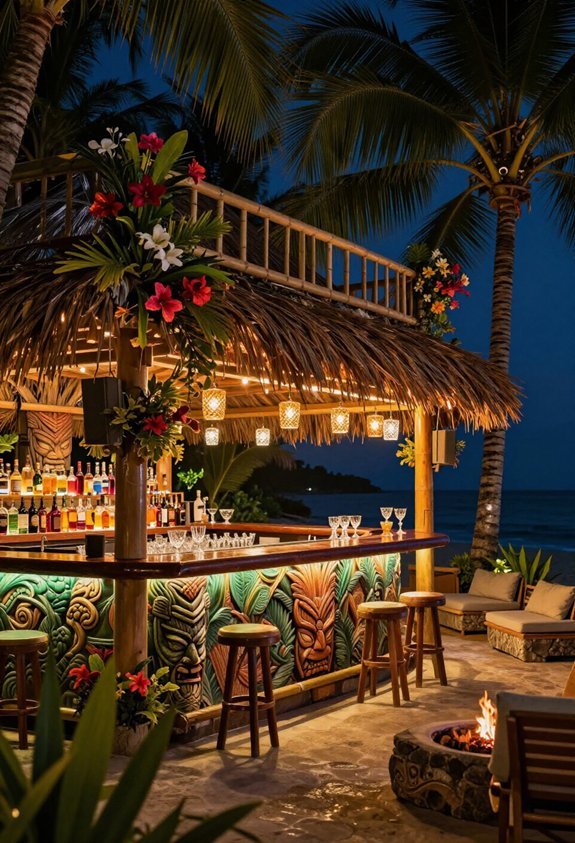 tropical tiki bar paradise