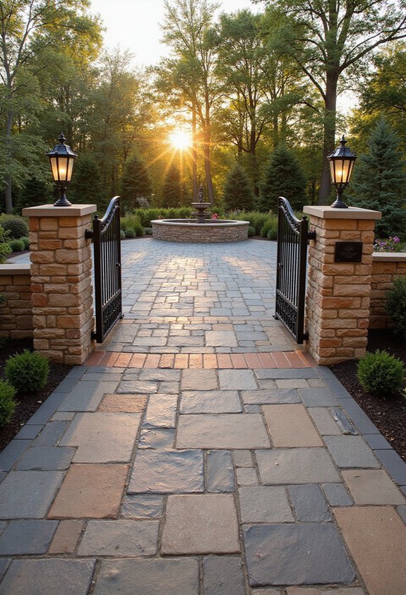 unified complementary rhythmic intentional hardscape design