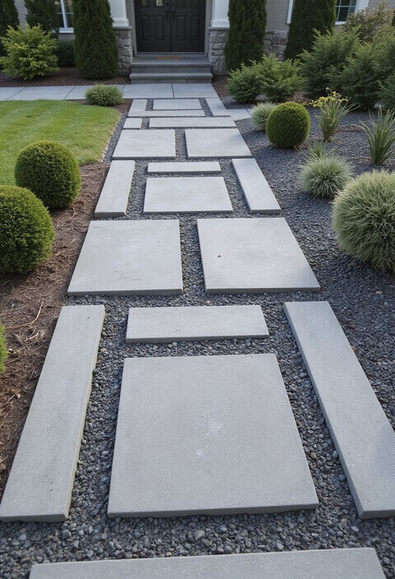 unified harmonious monochromatic stone arrangements