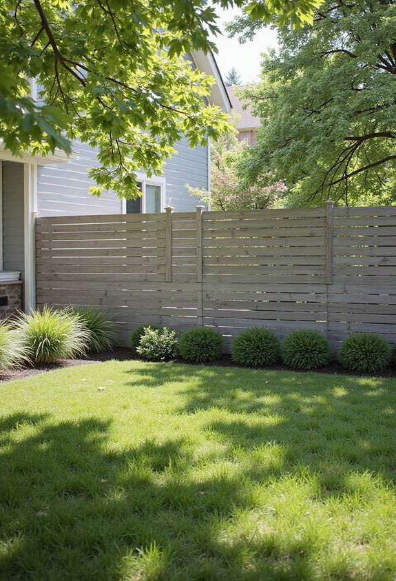 unobtrusive see through low profile front fences