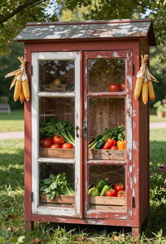 upcycled functional produce display