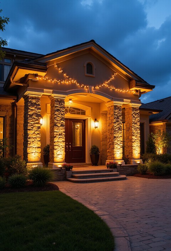 uplighting enhances architectural highlights dramatically