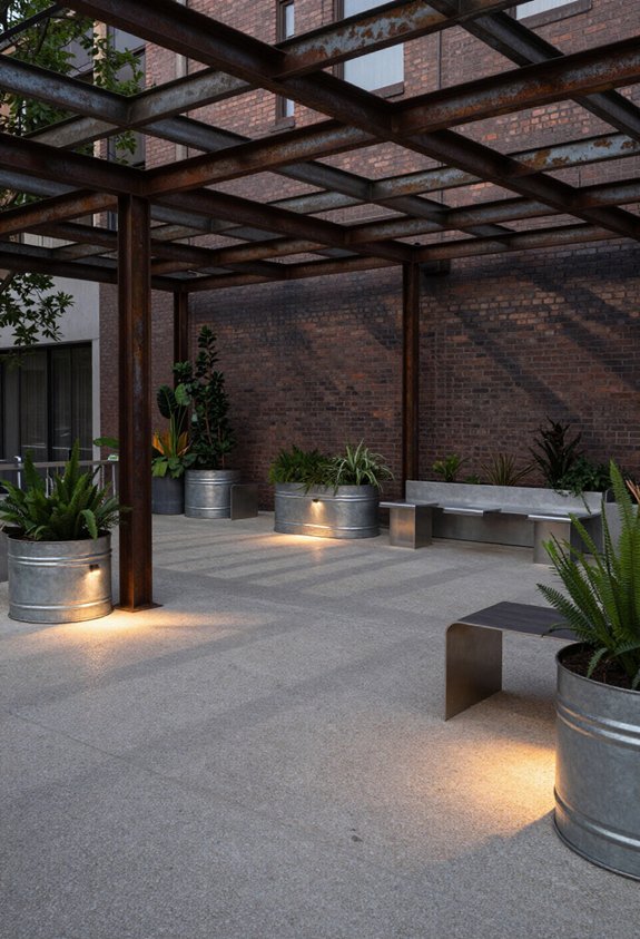 urban industrial patio design