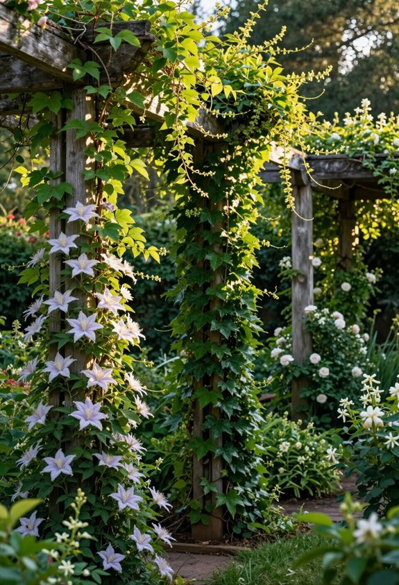 vertical gardens with vining plants