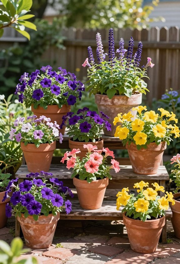 vibrant container garden display