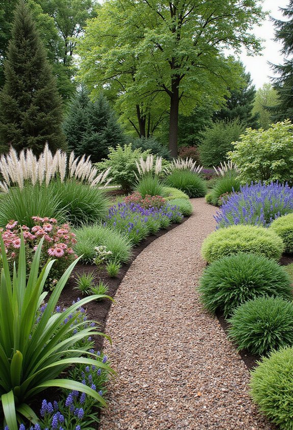 vibrant low maintenance colorful perennial garden
