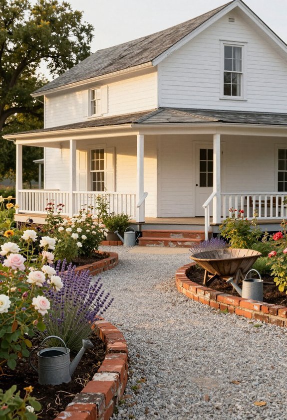 vintage brick raised beds