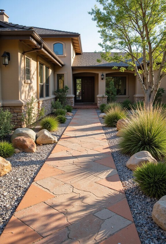 visual functional low maintenance hardscaping