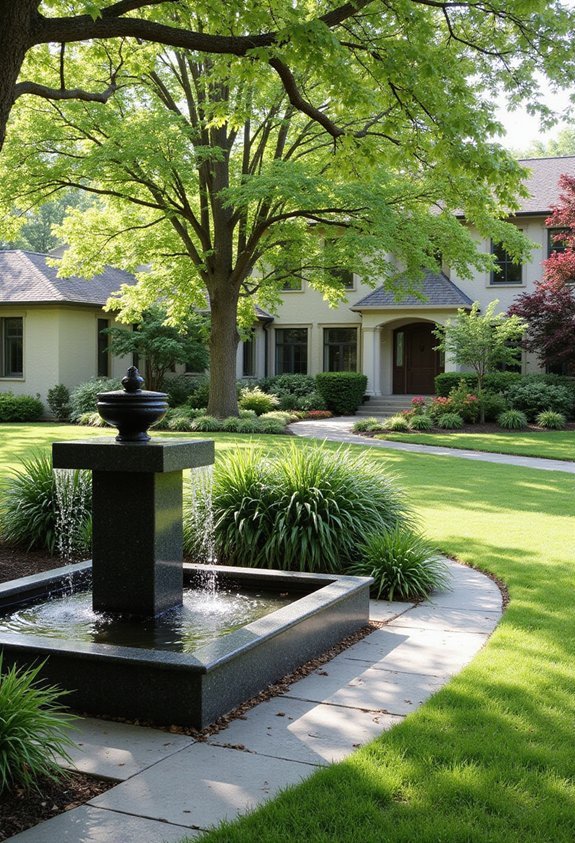 visually appealing water feature focal point