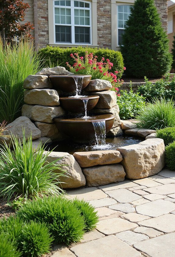 visually appealing water feature focal point