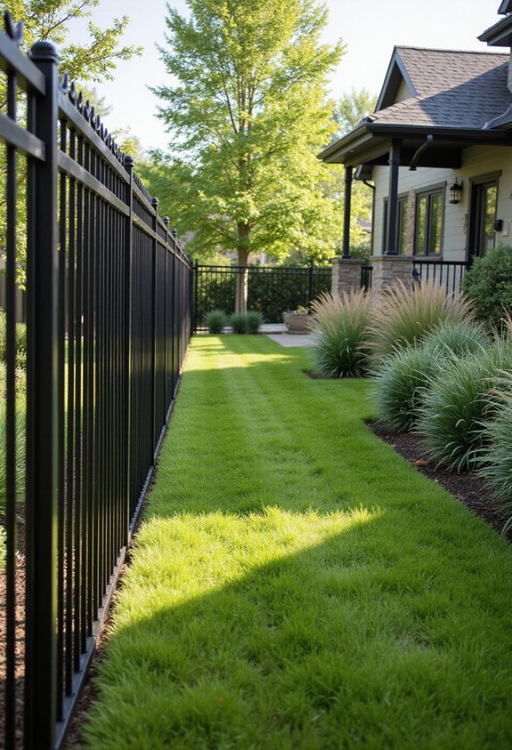 visually receding functional fence boundary