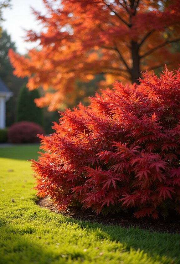 vivid fall foliage display