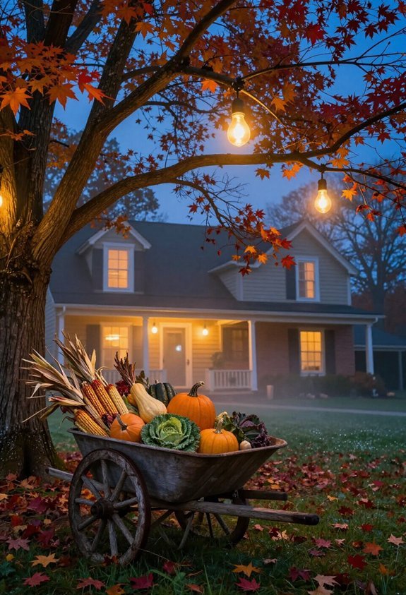 warm white lights installation