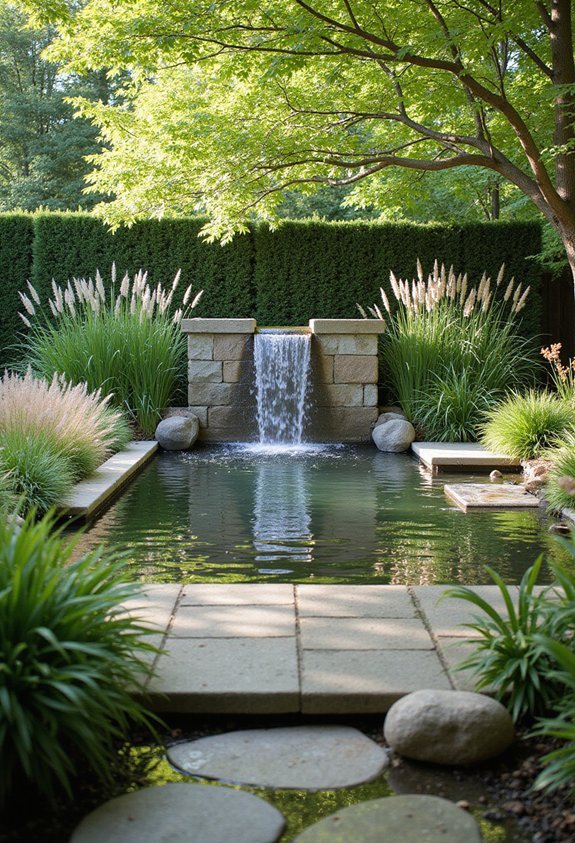 water features as privacy accents